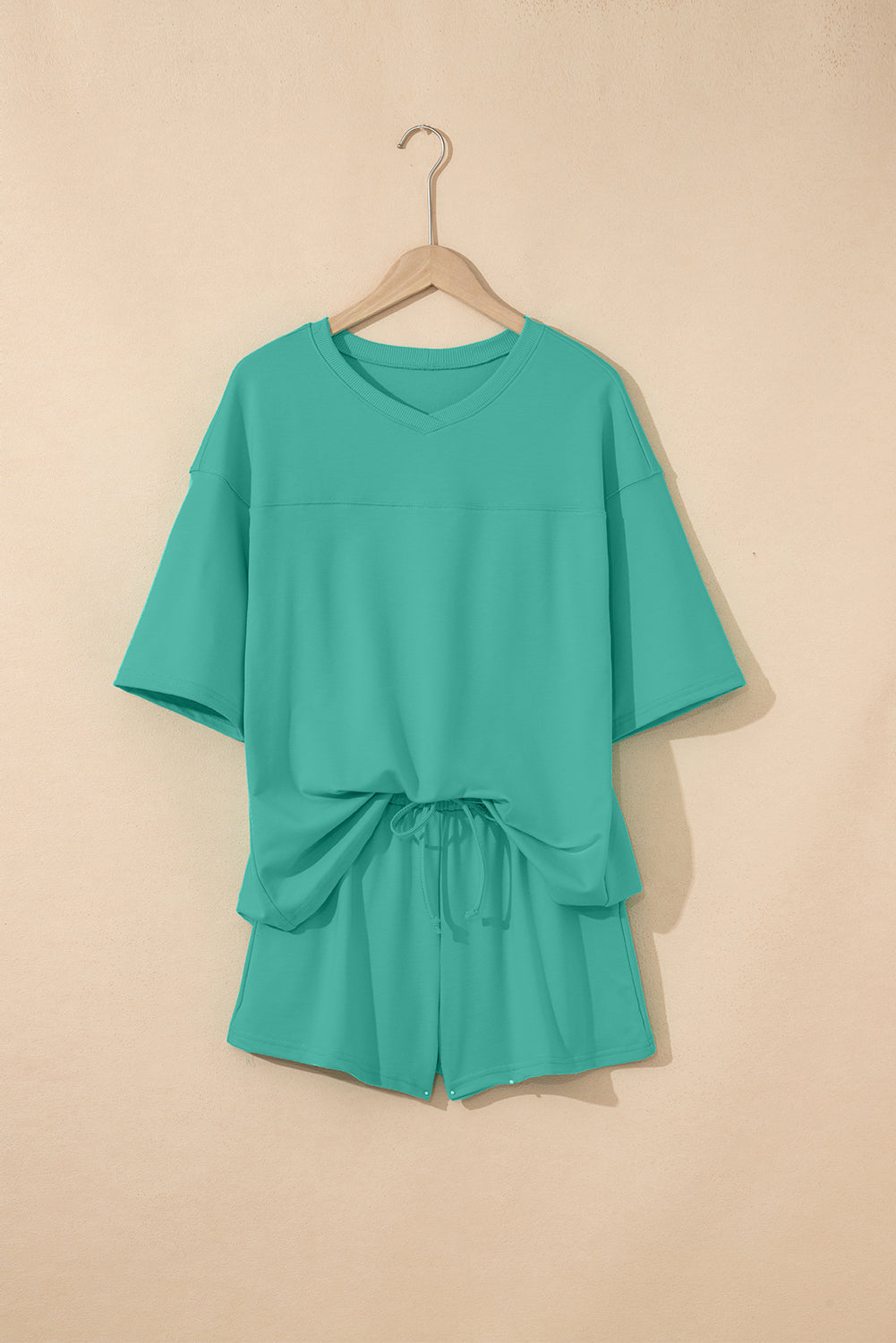 ποΈ Loungewear Set β Zachte V-hals Top & Shorts met Pockets