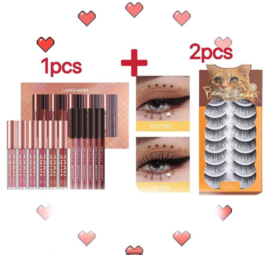Lip Liner And Lipstick Makeup 12 Pcs Waterproof set