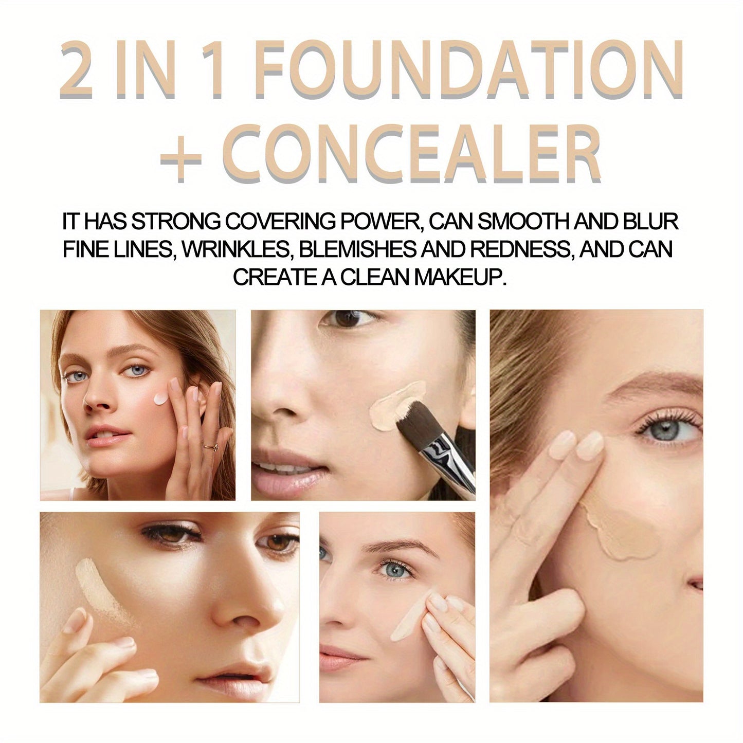 GlowSkin 2-in-1 Foundation & Concealer – Stralende Dekking in Eén Stap