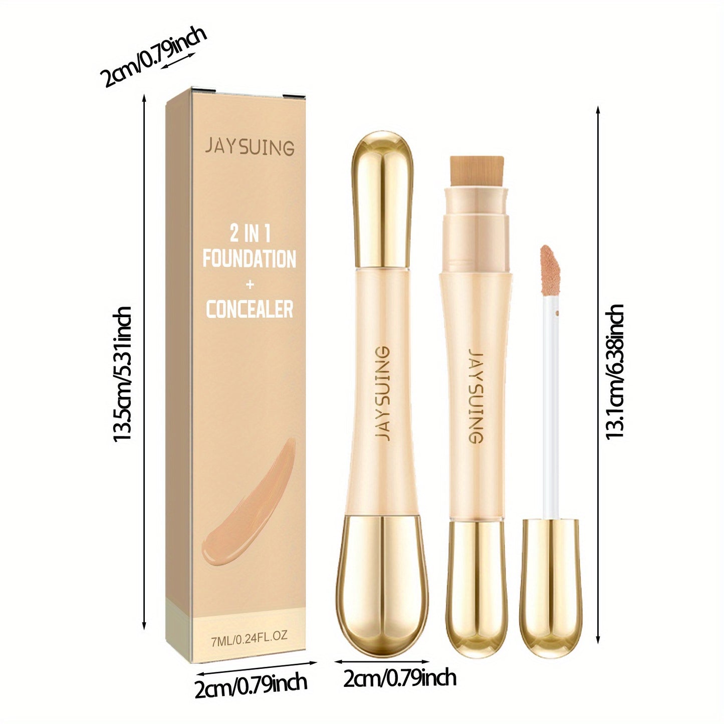 GlowSkin 2-in-1 Foundation & Concealer – Stralende Dekking in Eén Stap
