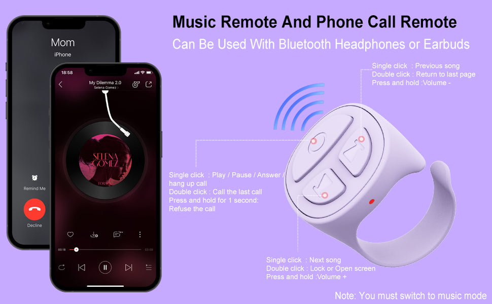 🎥 Titel: GITFOS™ Smart Scroll Ring – TikTok Remote, Auto Clicker & Camera Control in Één