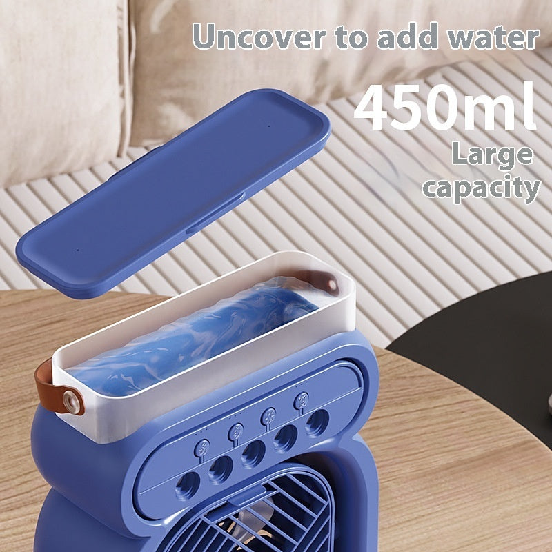 3-in-1 Mini Aircooler met LED Verlichting – USB & Stil Design ideaal voor de zomer!