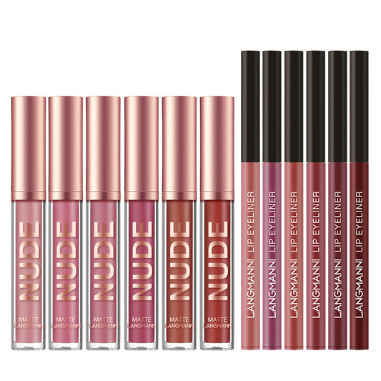 Lip Liner And Lipstick Makeup 12 Pcs Waterproof set