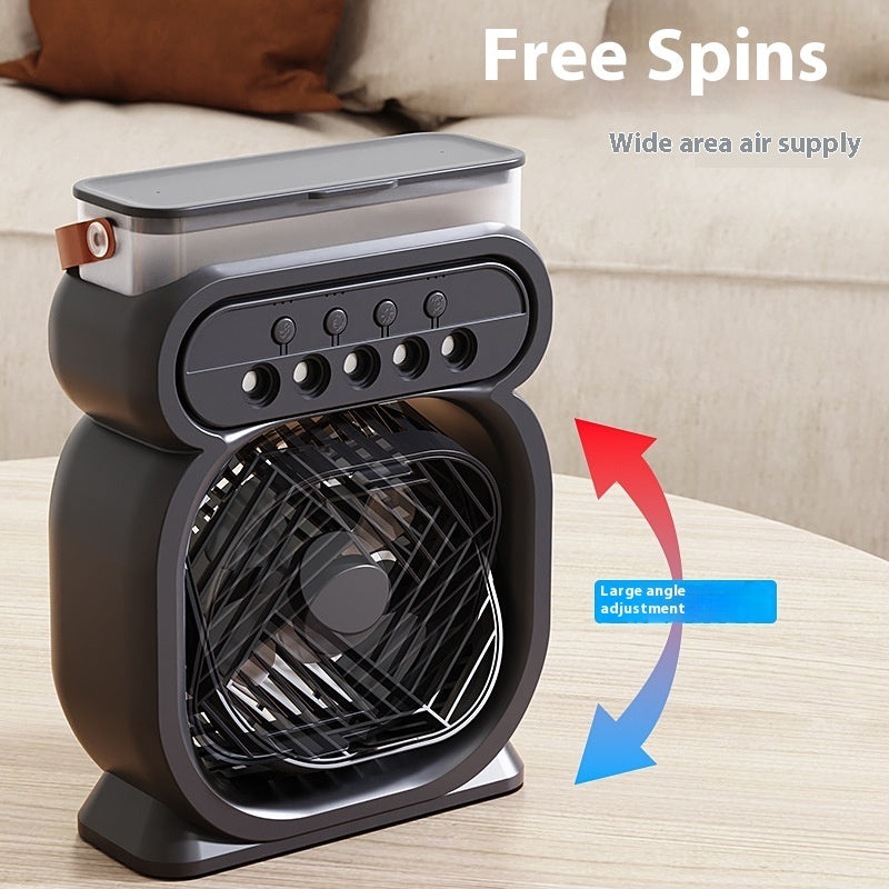 3-in-1 Mini Aircooler met LED Verlichting – USB & Stil Design ideaal voor de zomer!