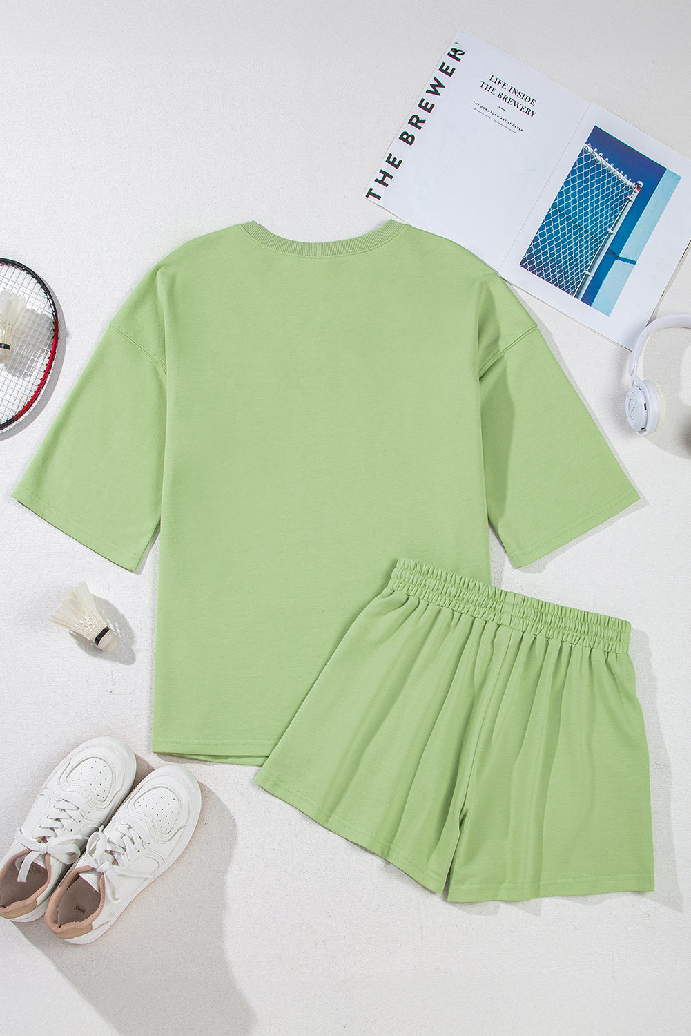 ποΈ Loungewear Set β Zachte V-hals Top & Shorts met Pockets