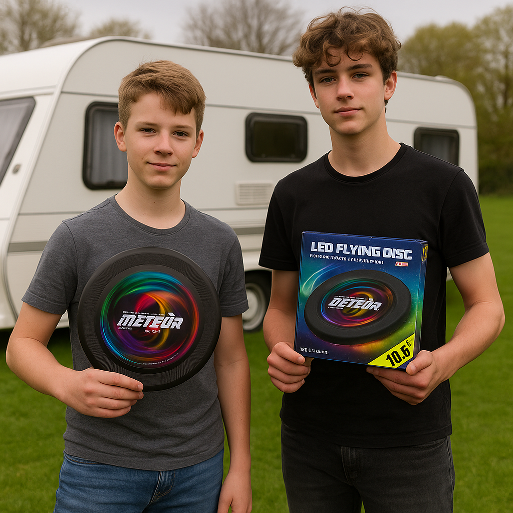 🌈 Glow Disk meteor Pro – LED Frisbee met Lichtshow TikTok nieuwste trend (Oplaadbaar)
