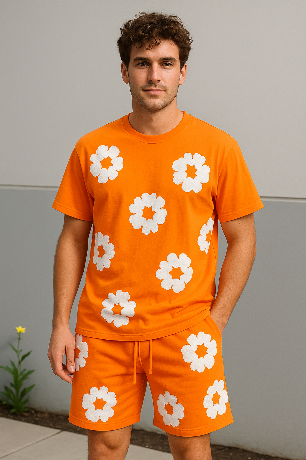 ☀️ GlowFlex Unisex flower Summer Tee – Casual, Luchtig & Trendy