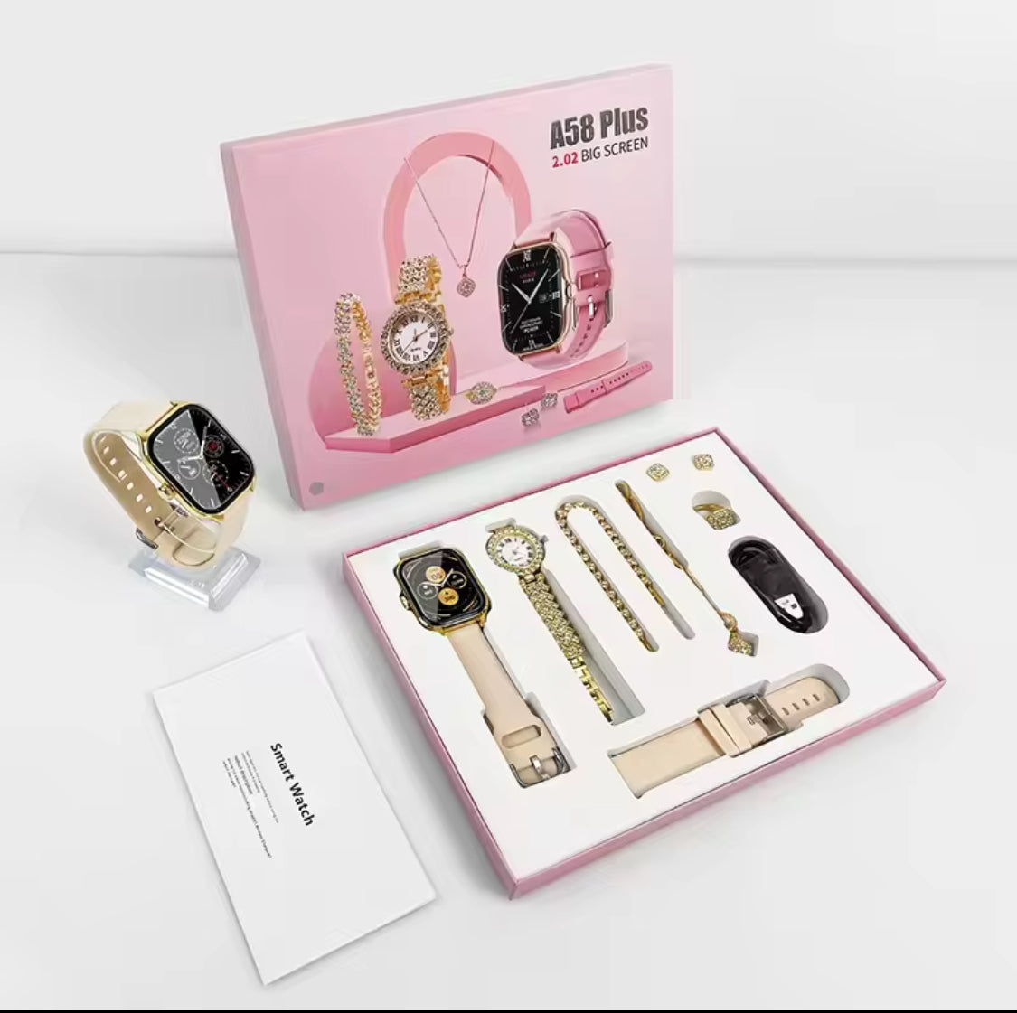 Prachtige Luxe Smartwatch Giftset – Elegant Design & Complete Accessoirecollectie