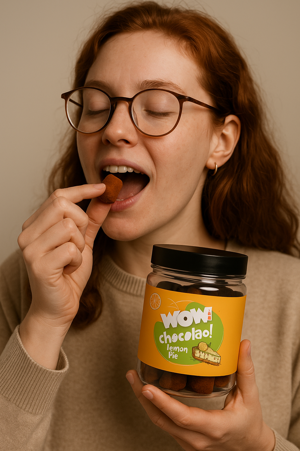 WOW Chocolao! Truffels – Lemon Pie Crunch (130g Cadeaupot)