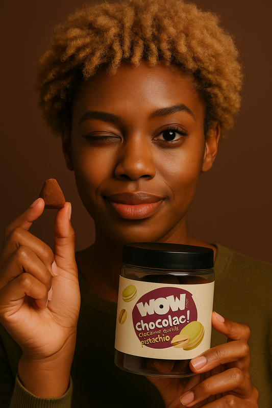 WOW Chocolao! Pistachio Truffels – Franse Luxe in Pot (130g)