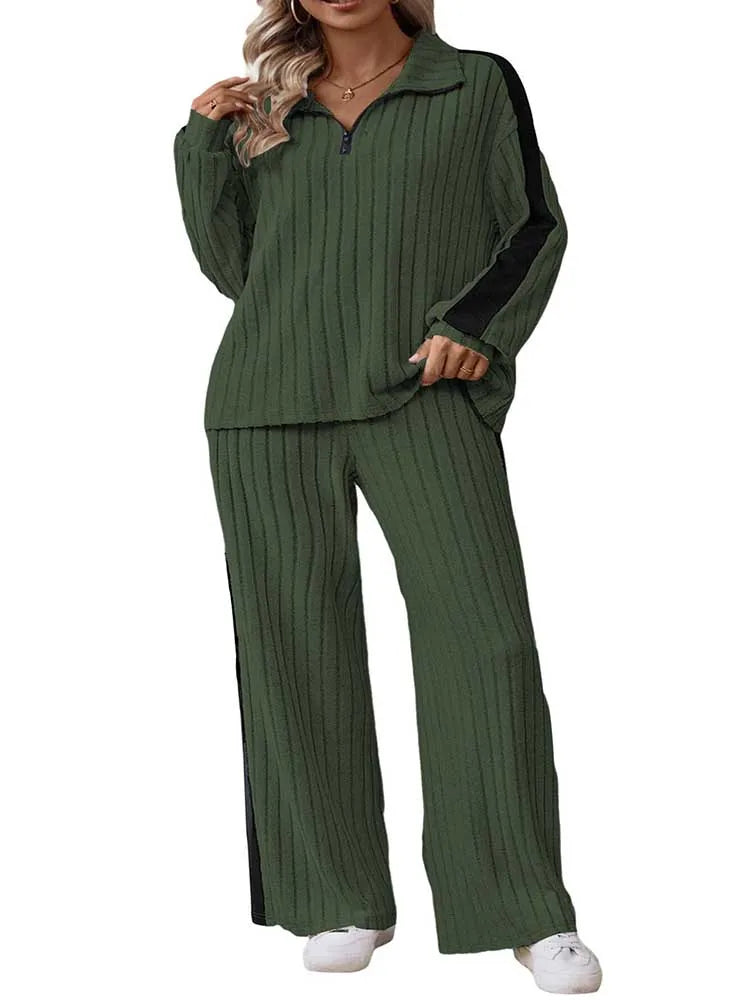 ๐ท GlowEase Plus Size 2-Piece Set โ Ribbed Knit Elegance