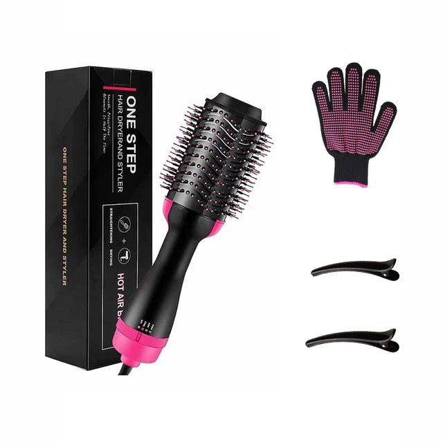 One Step Hair Dryer and Volumizer Round Hot Air Brussh