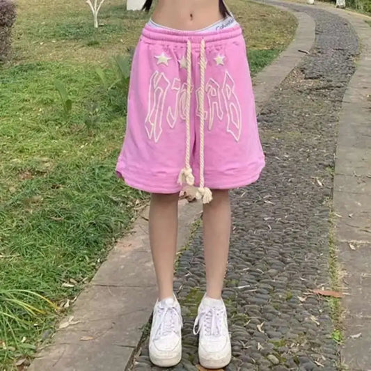 💗 StreetVibe™ Pink Wide-Leg Shorts – High Waist Summer Must-Have