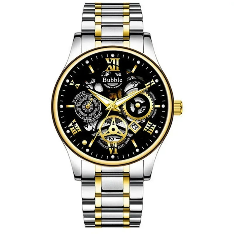 ⌚ GlowElegance Quartz Watch – Stainless Steel Luxe