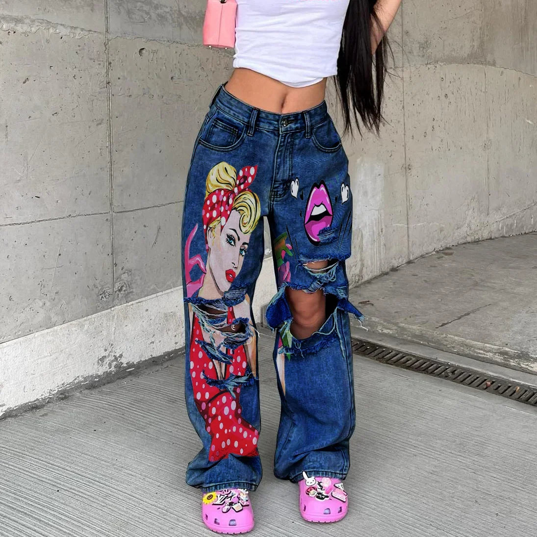 โจ Pop Art Statement Jeans โ Vintage Vibes x Girl Power ๐ฅ