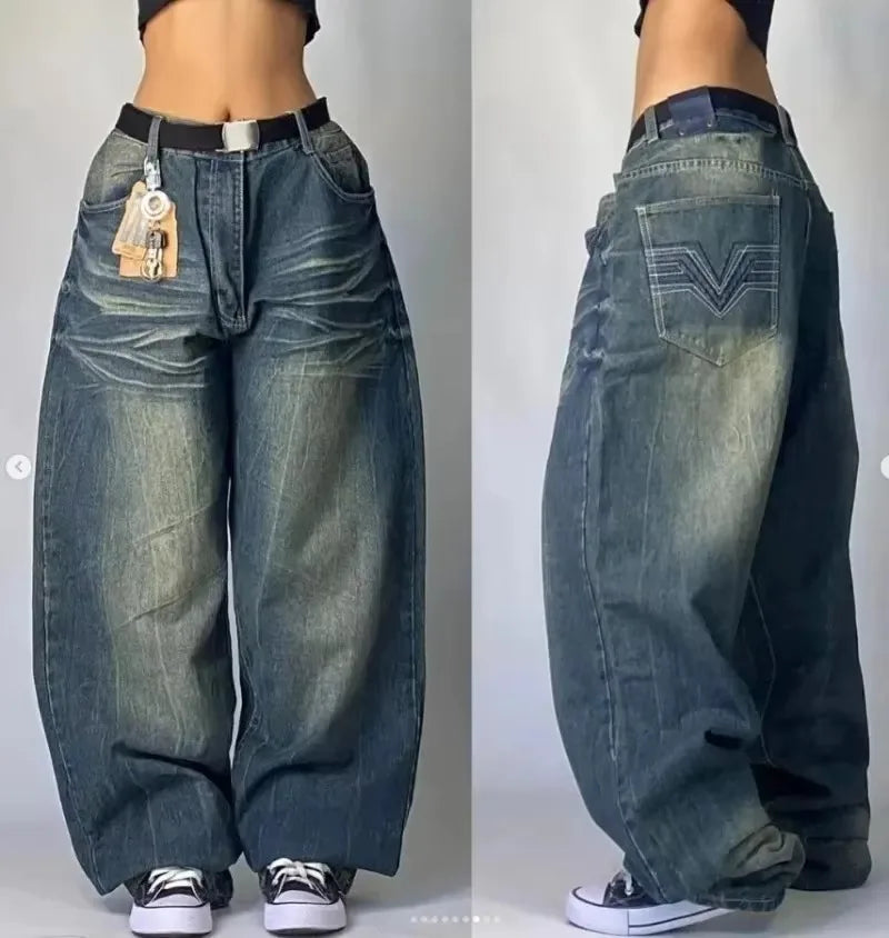 ๐ค Y2K Shadow Flare โ Exclusieve Wide-Leg Jeans met Attitude