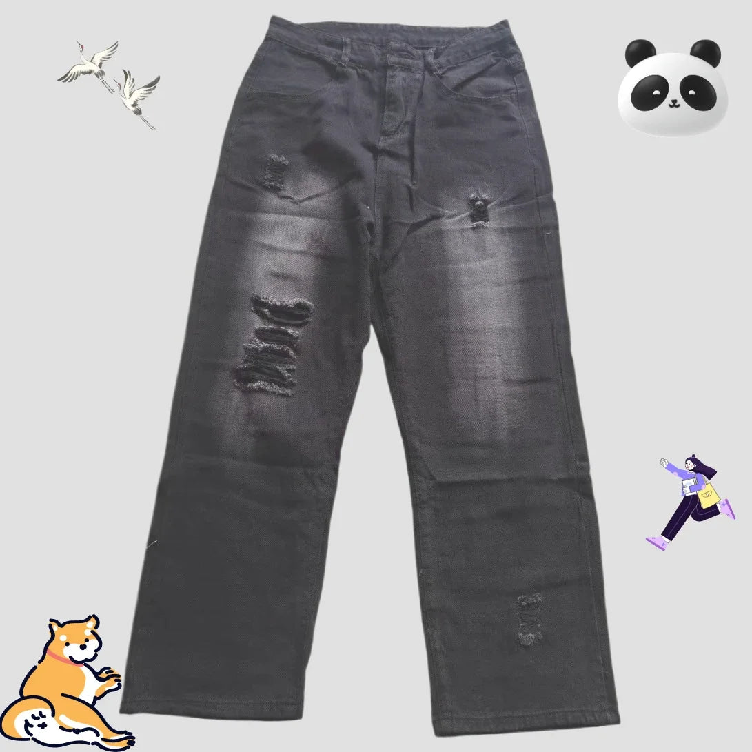 ๐ค Y2K Shadow Flare โ Exclusieve Wide-Leg Jeans met Attitude