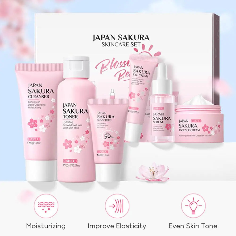 6pcs/Set Sakura Skin care pakket luxe