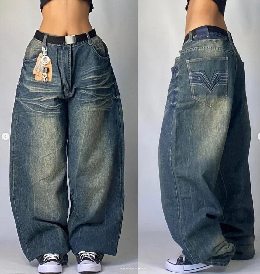 ๐ค Y2K Shadow Flare โ Exclusieve Wide-Leg Jeans met Attitude