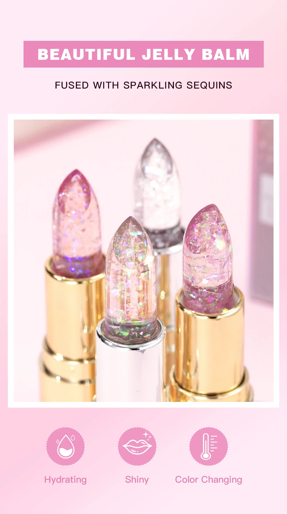 ๐ Glow Glam Glitter Lipstick โ Sparkle That Stays