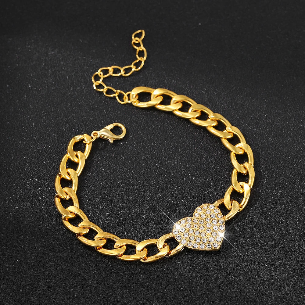 ๐ Sparkling Heart โ Gouden Armbandenset vol Liefde & Glamour