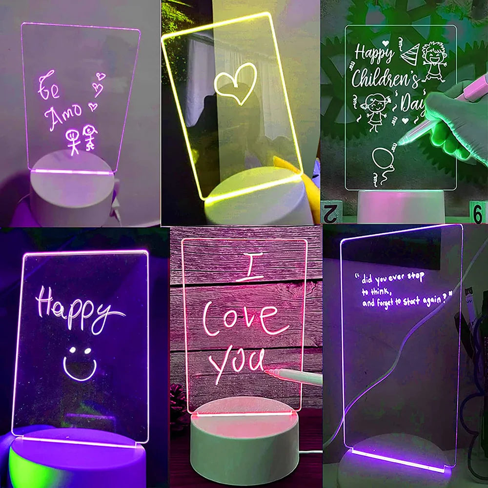 ✨ GlowNote™ LED Schrijfbord Lamp – Laat een boodschap achter met licht!