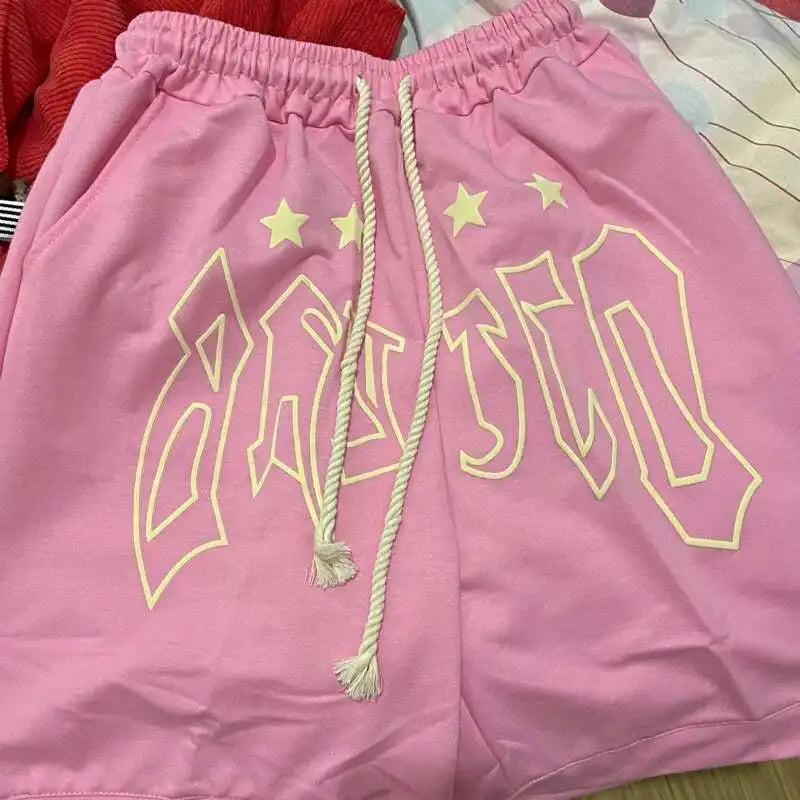 💗 StreetVibe™ Pink Wide-Leg Shorts – High Waist Summer Must-Have