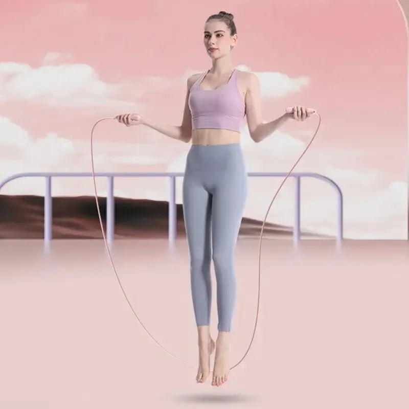 SmartFit Roze Springtouw met Teller – Jouw Fitness Buddy in Stijl