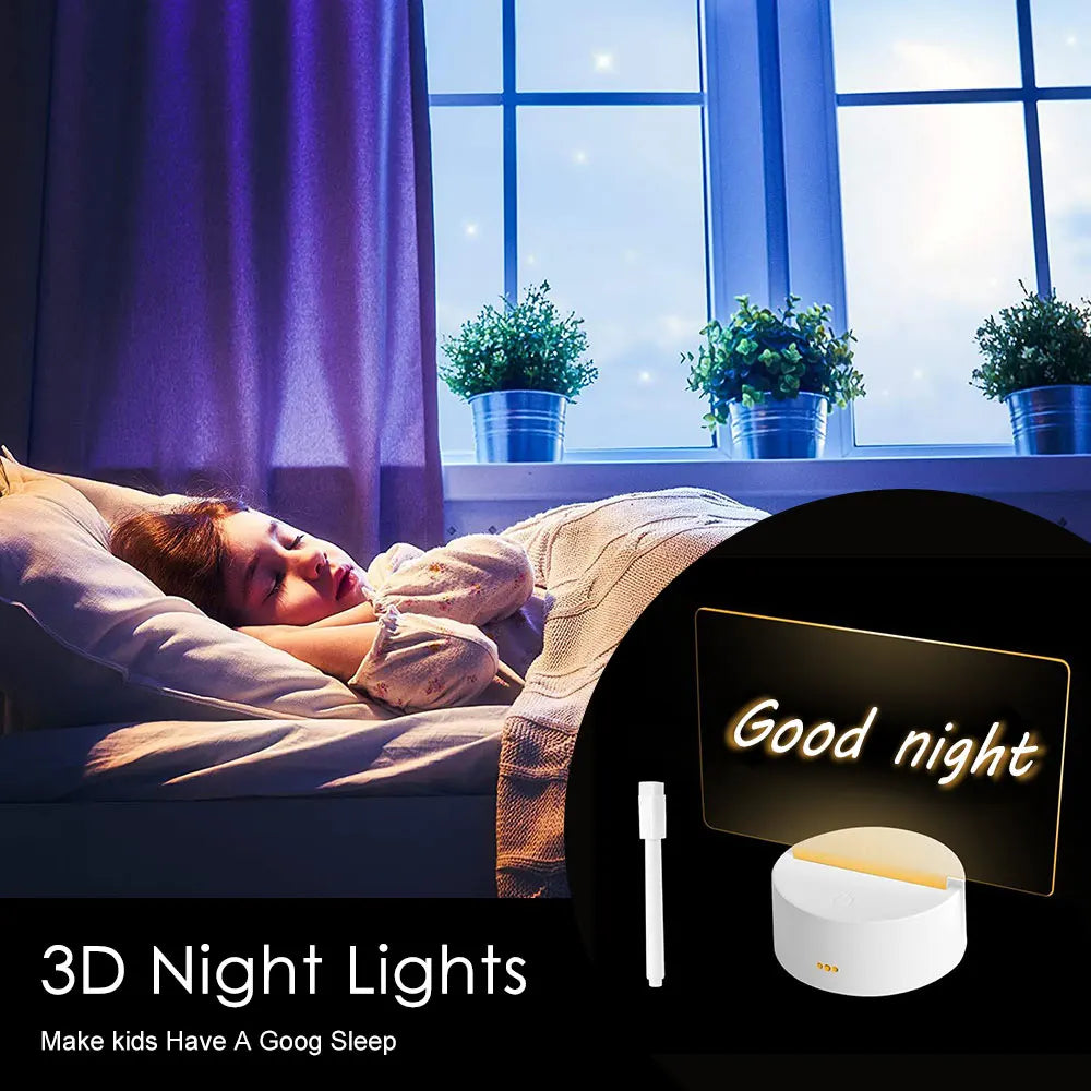 ✨ GlowNote™ LED Schrijfbord Lamp – Laat een boodschap achter met licht!