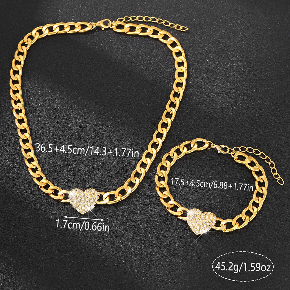 ๐ Sparkling Heart โ Gouden Armbandenset vol Liefde & Glamour