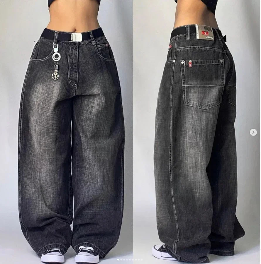 ๐ค Y2K Shadow Flare โ Exclusieve Wide-Leg Jeans met Attitude