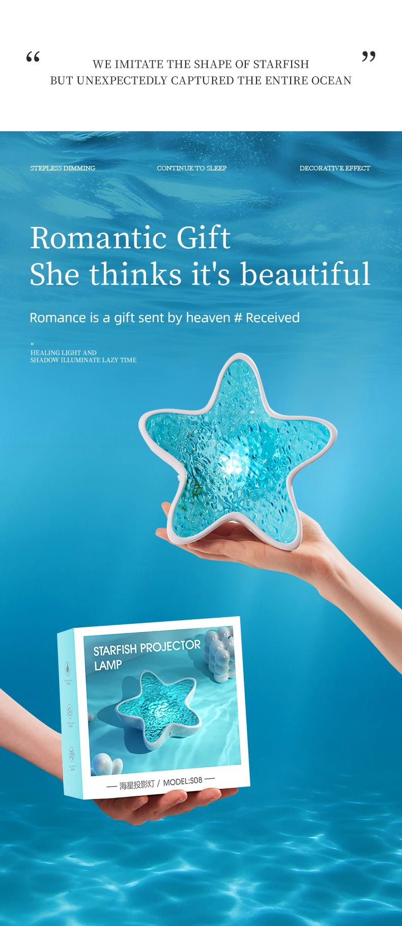 πβ¨ Starfish Ocean Projector Lamp β Haal de zee in je kamer