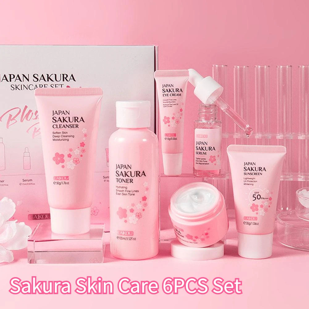 6pcs/Set Sakura Skin care pakket luxe