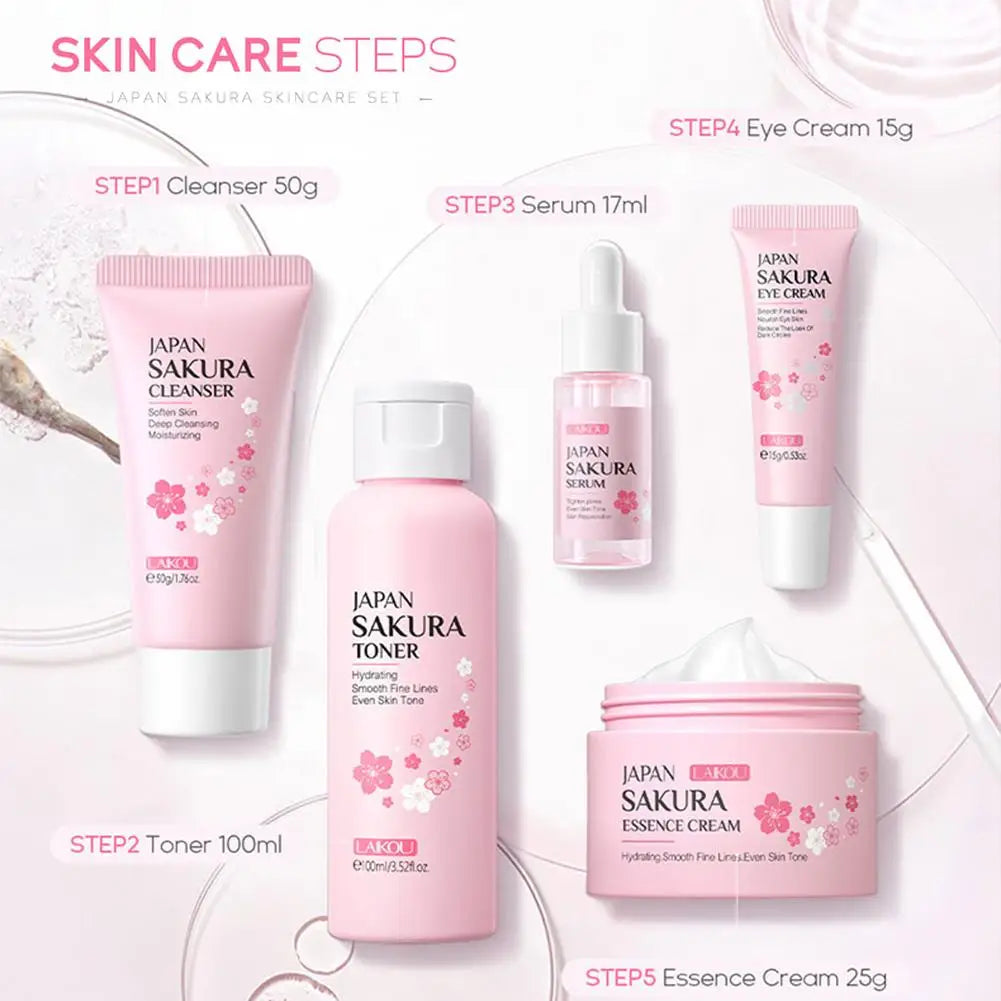 5/3pcs/Set Sakura Skin Care Set