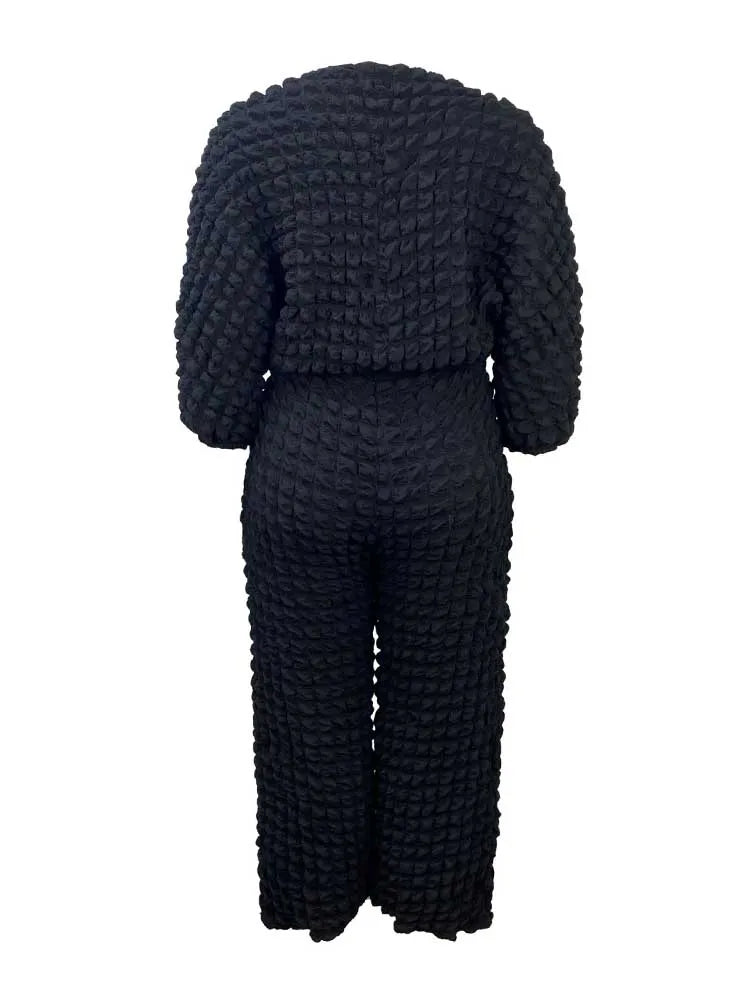๐ Curvy Confidence Glow Queen โ Plus Size Wafel Loungepak (1XLโ5XL)