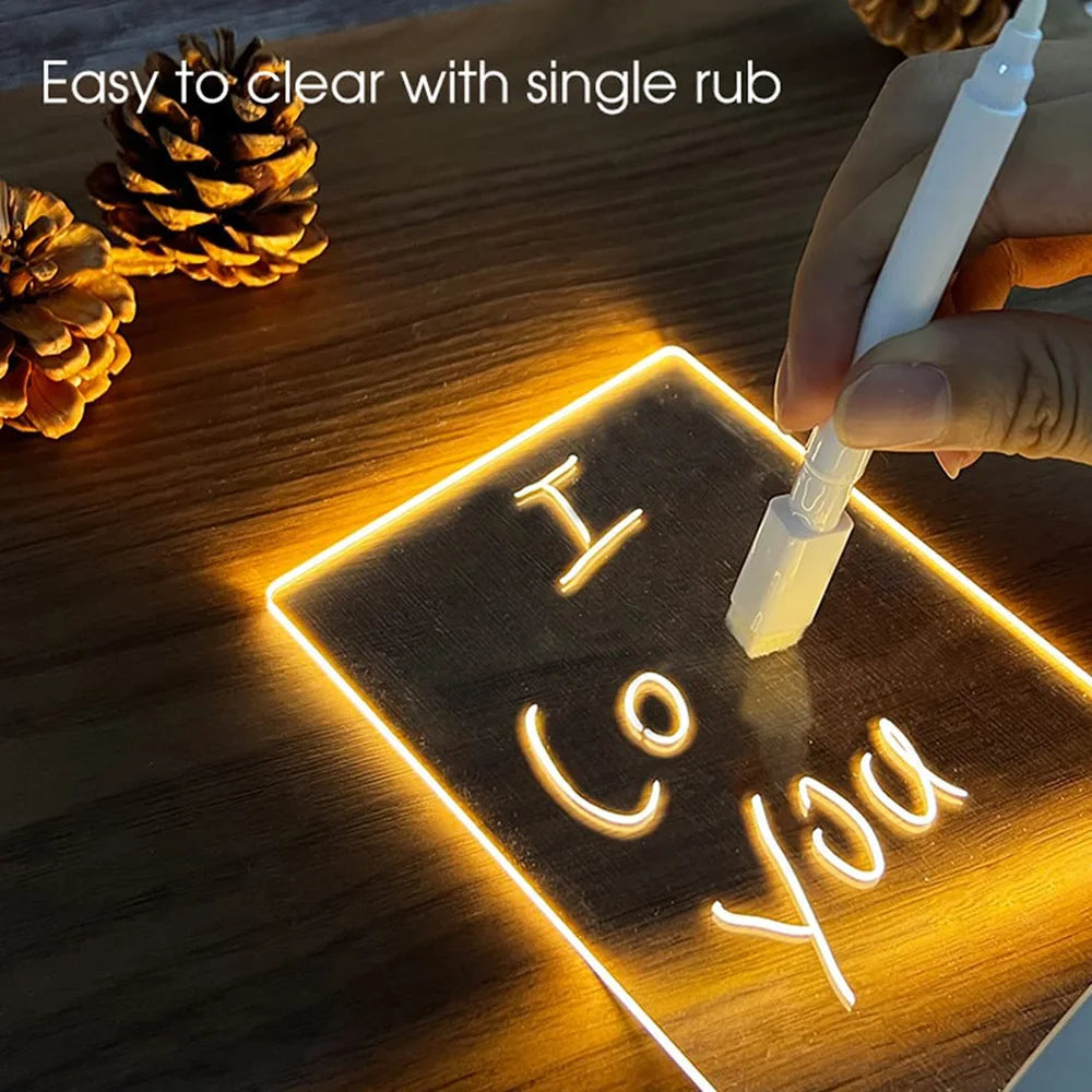 ✨ GlowNote™ LED Schrijfbord Lamp – Laat een boodschap achter met licht!