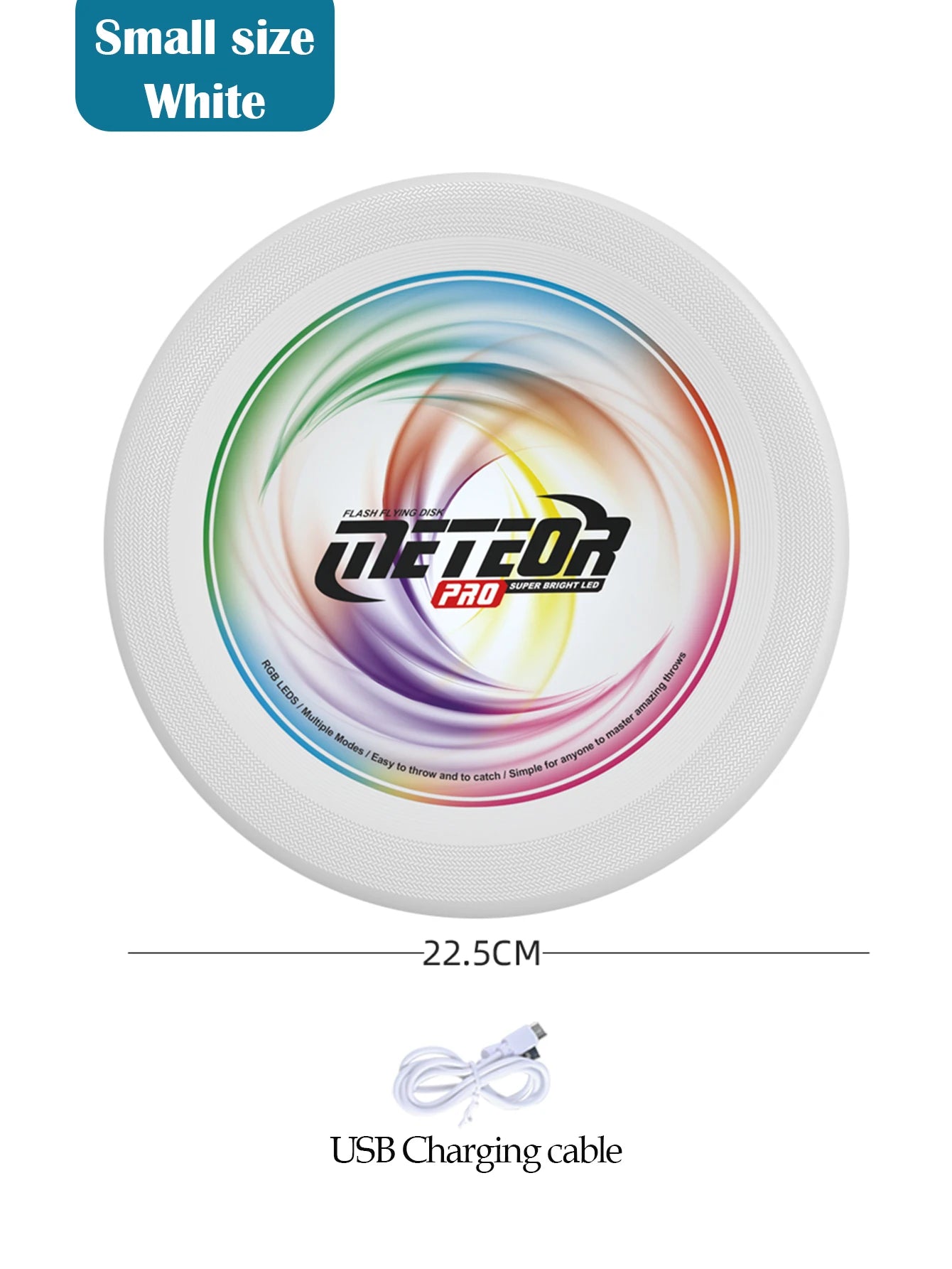 🌈 Glow Disk meteor Pro – LED Frisbee met Lichtshow TikTok nieuwste trend (Oplaadbaar)