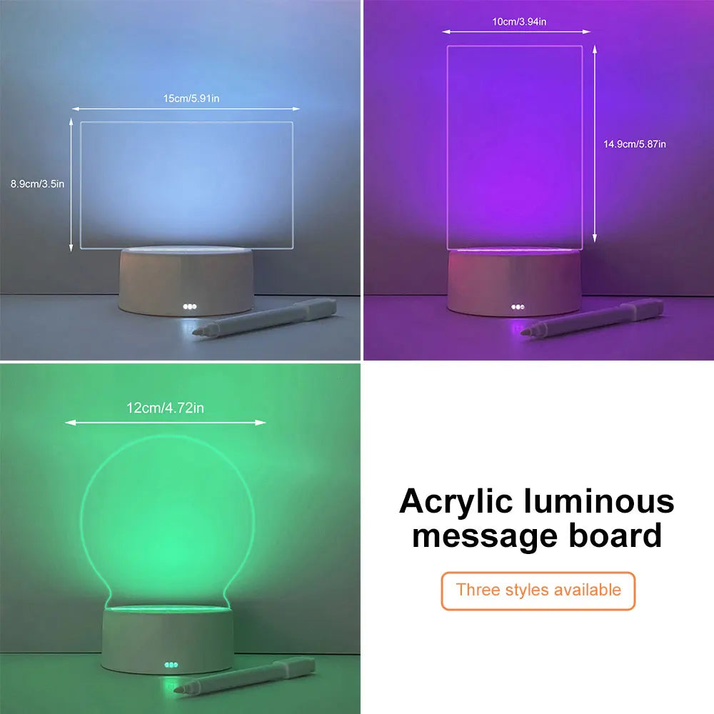 ✨ GlowNote™ LED Schrijfbord Lamp – Laat een boodschap achter met licht!
