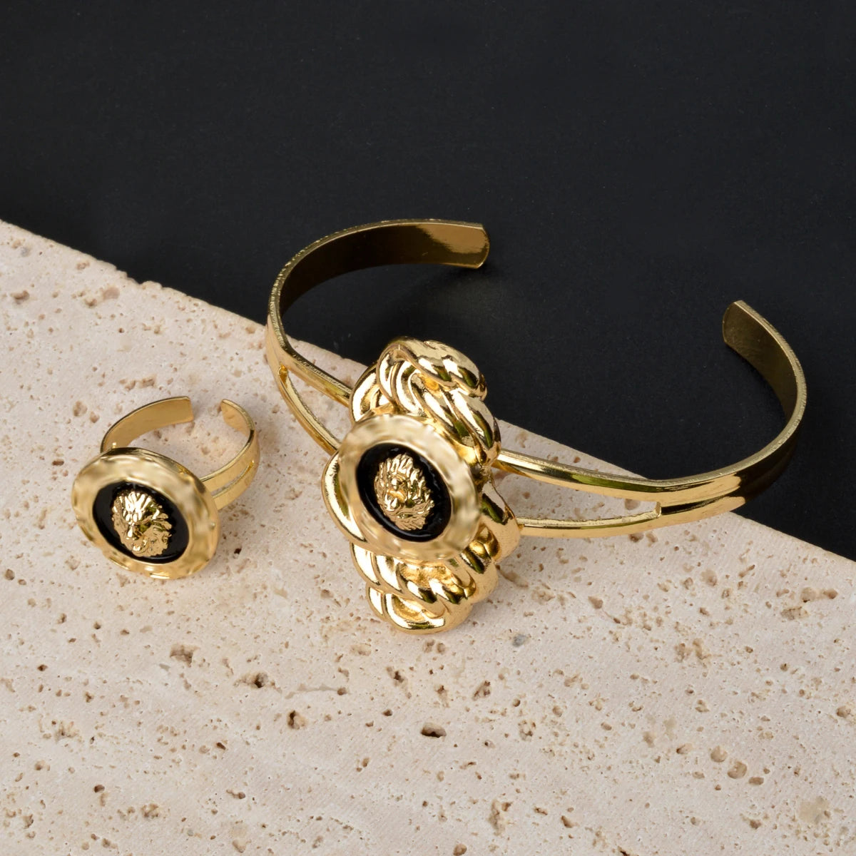 👑 Charmoment™ 18K Goudkleurige Sieradenset – Luxe Afrikaans/Italiaans Design (4-delig)