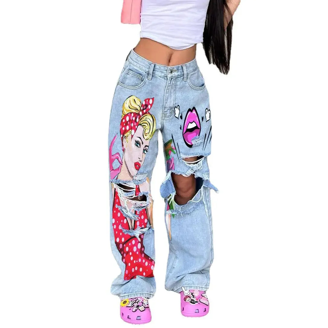 โจ Pop Art Statement Jeans โ Vintage Vibes x Girl Power ๐ฅ