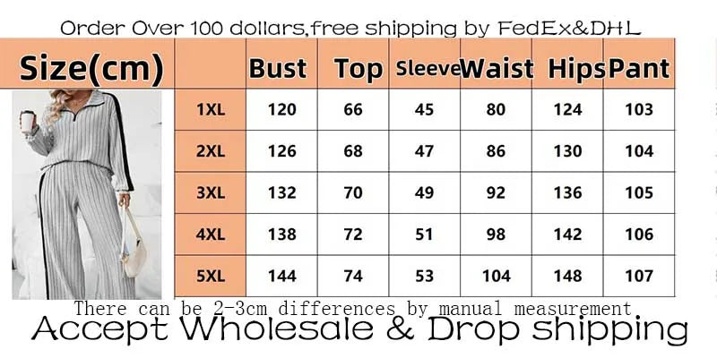 ๐ท GlowEase Plus Size 2-Piece Set โ Ribbed Knit Elegance
