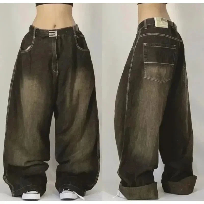 ๐ค Y2K Shadow Flare โ Exclusieve Wide-Leg Jeans met Attitude