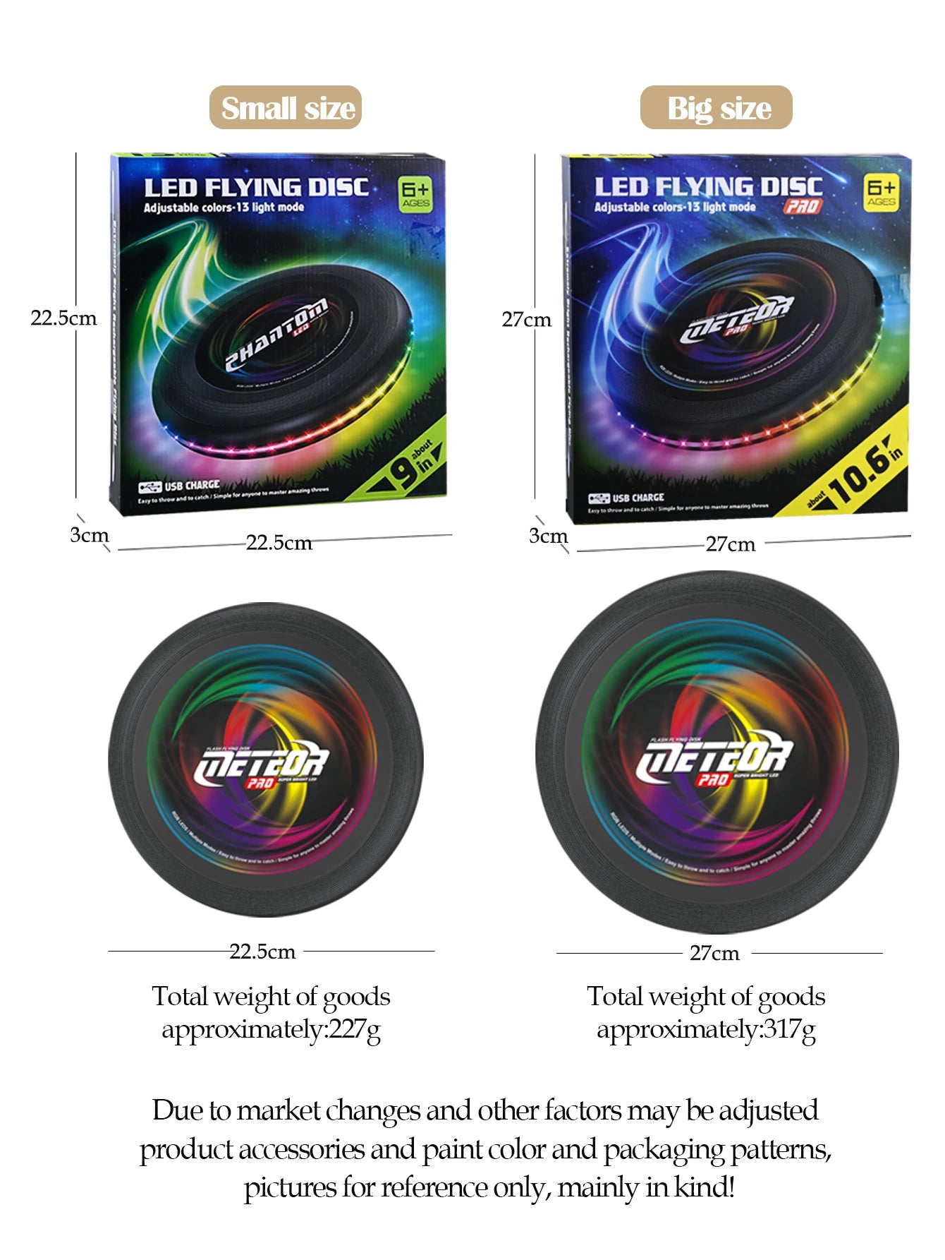 🌈 Glow Disk meteor Pro – LED Frisbee met Lichtshow TikTok nieuwste trend (Oplaadbaar)