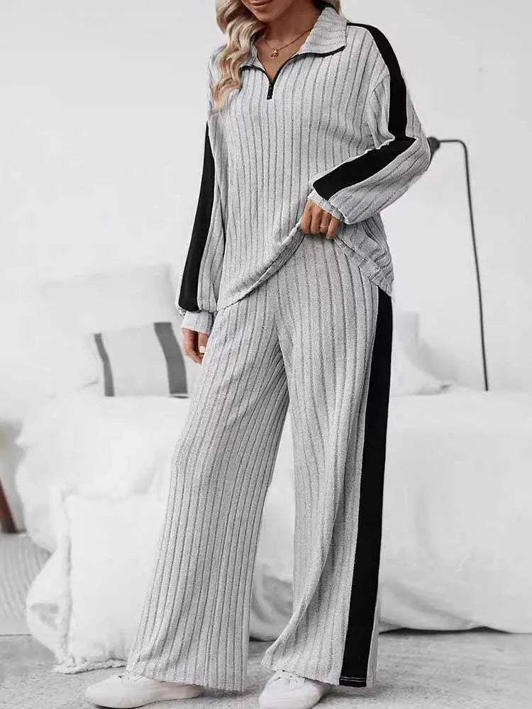๐ท GlowEase Plus Size 2-Piece Set โ Ribbed Knit Elegance