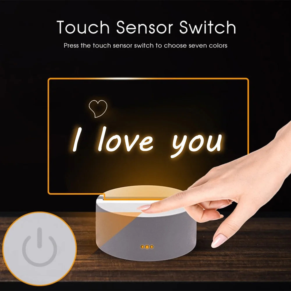 ✨ GlowNote™ LED Schrijfbord Lamp – Laat een boodschap achter met licht!