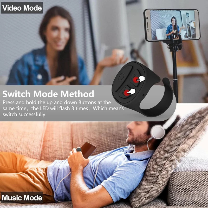 🎥 Titel: GITFOS™ Smart Scroll Ring – TikTok Remote, Auto Clicker & Camera Control in Één