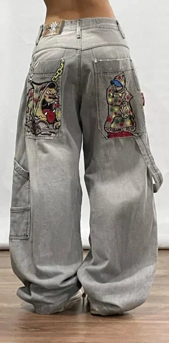 ๐ค Y2K Shadow Flare โ Exclusieve Wide-Leg Jeans met Attitude