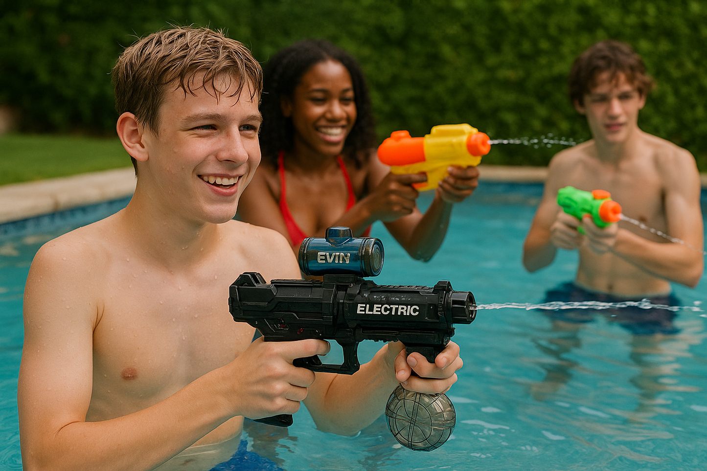 🔫 Ultimate Splash Blaster – Elektrisch Waterpistool voor Zomerpret met vlamlicht 🔥
