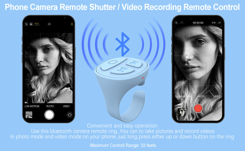 🎥 Titel: GITFOS™ Smart Scroll Ring – TikTok Remote, Auto Clicker & Camera Control in Één