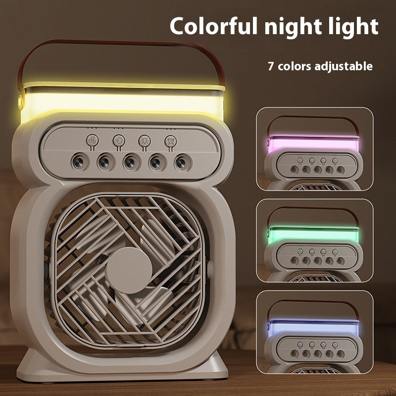 3-in-1 Mini Aircooler met LED Verlichting – USB & Stil Design ideaal voor de zomer!